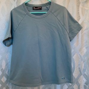 Under Armour women’s teal pullover sweatshirt with short sleeves, size XL